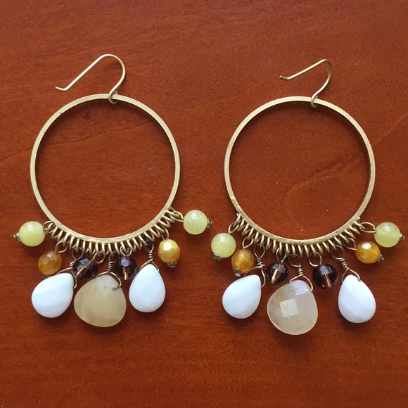 Jewelry - 50% OFF Beaded Hoop Earrings